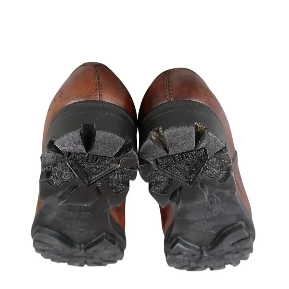 John Fluevog Shoes Mens 8 Oxford Classic Lace Up Brogue Brandenburg Angel Banker